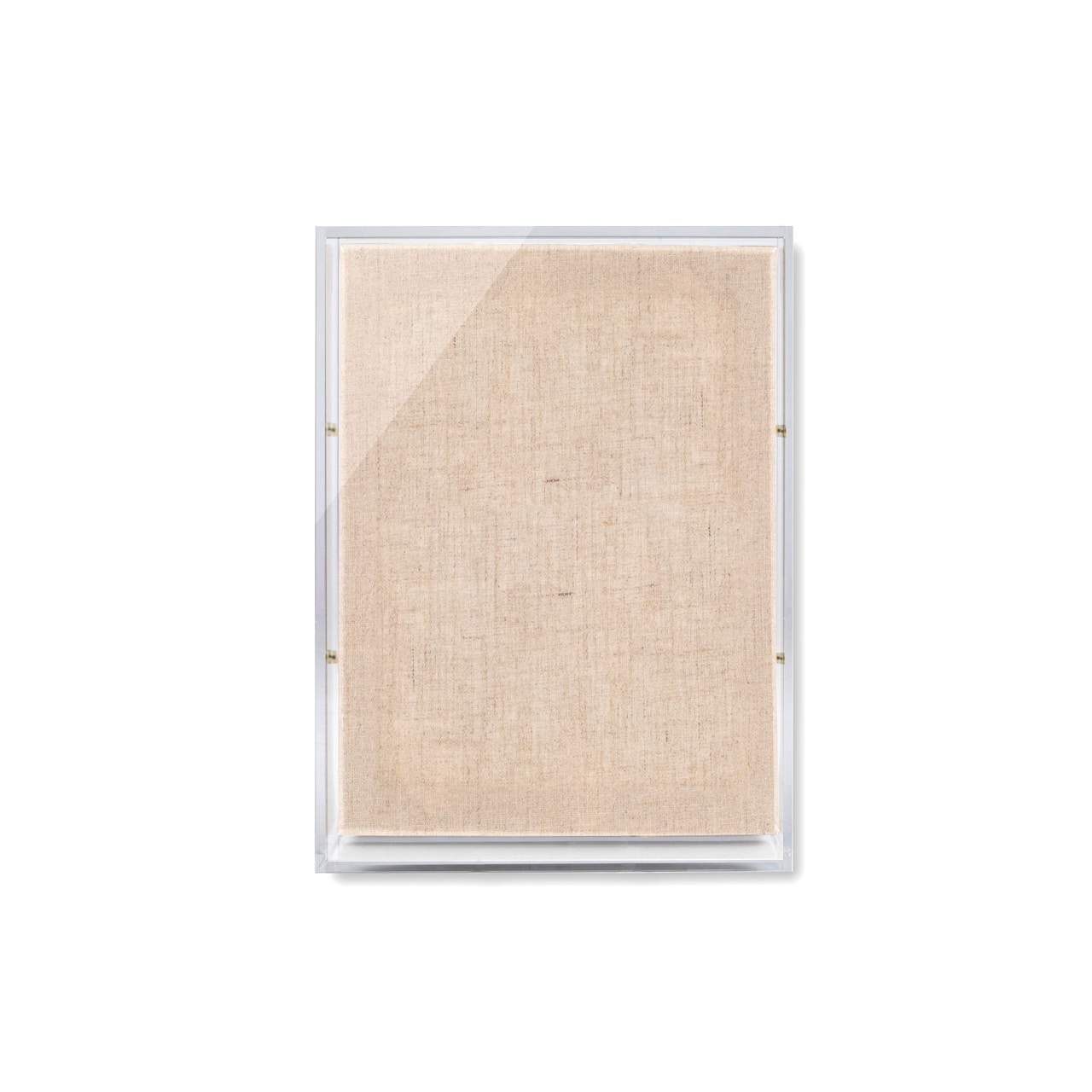 Wexel Art 2" Depth Clear UV Grade Acrylic Shadowbox with Beige Linen Stretched Canvas